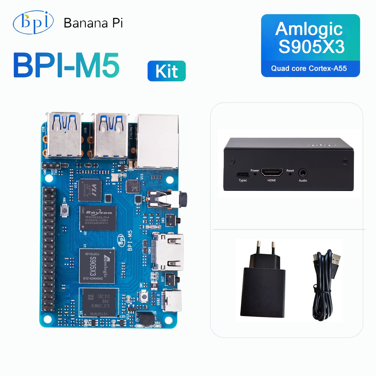 Banana Pi Bpi-M5 - Banana Pi BPI-M5 Entwicklungsboard Bestseller-Paket mit