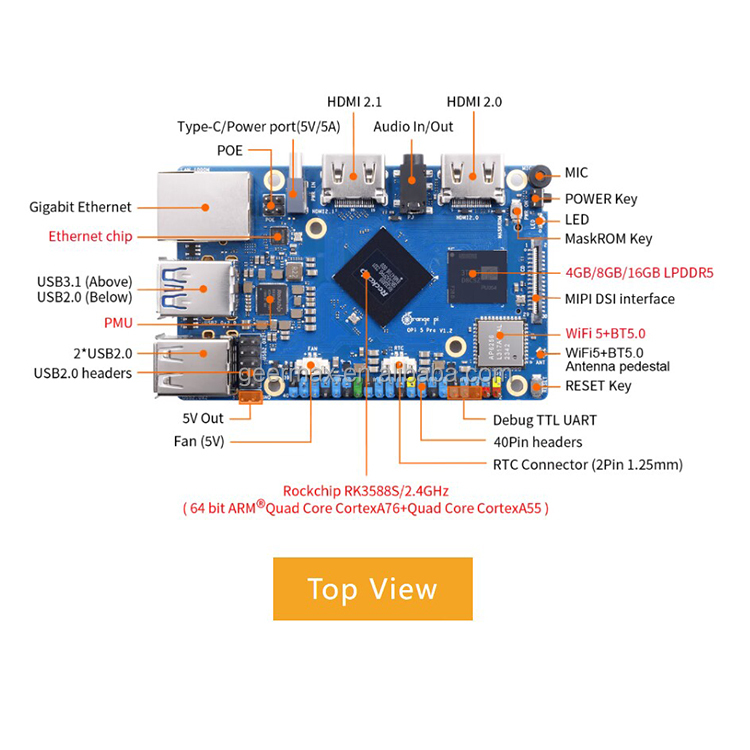 Orange Pi 5 Pro 4 GB 8 GB 16 G – Orange Pi 5 Plus 16Gb Bewertung und Preis