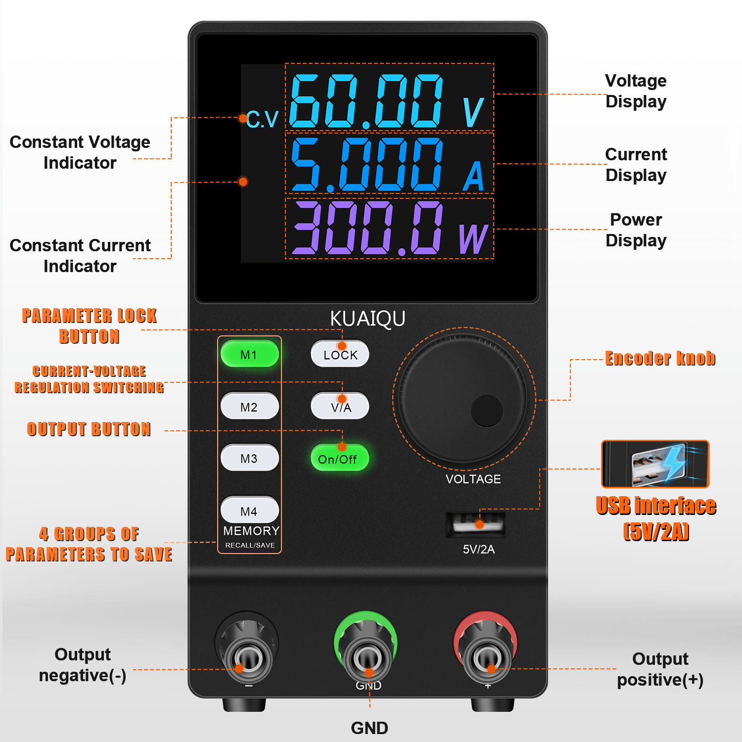 KUAIQU SPPS605D-232 300 W eins – Programmable Dc Power Supply 60V 5A Bewertung und Preis
